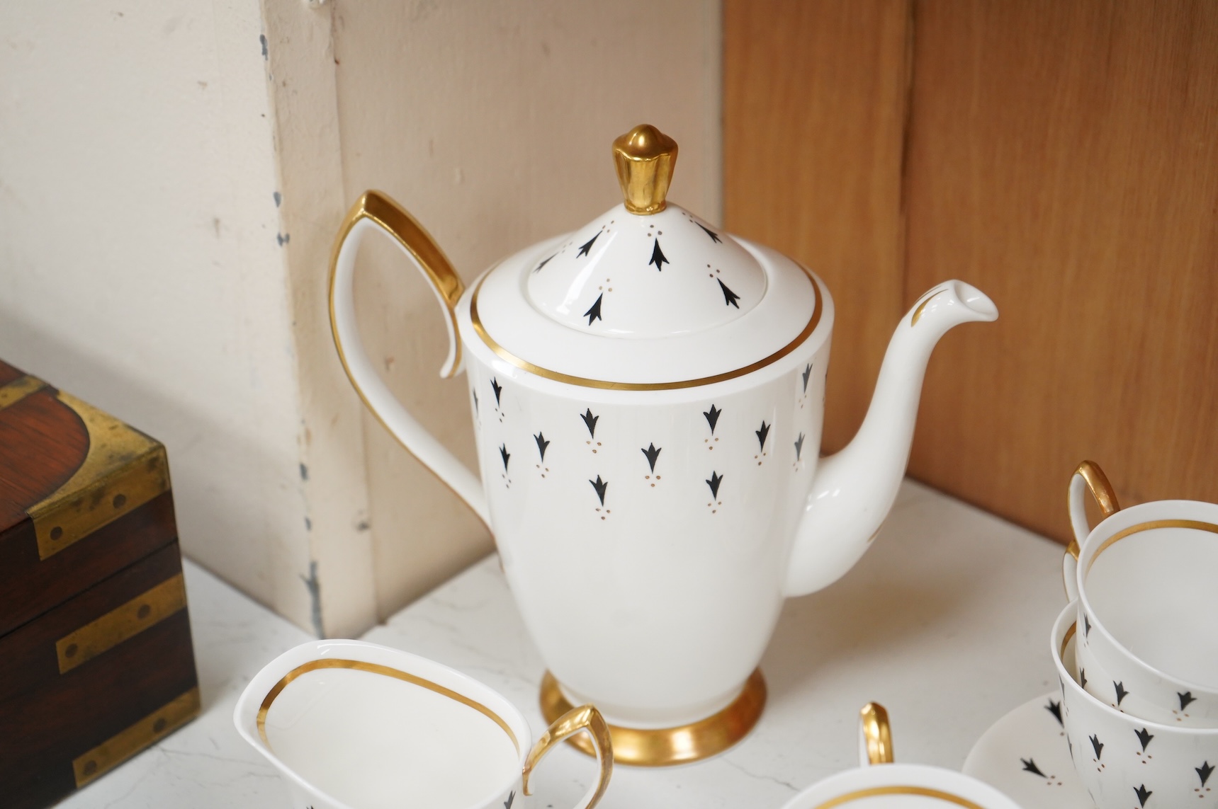 A Royal Albert bone china ‘Ermine’ coffee service